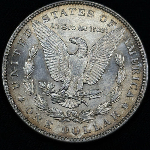 1886 Morgan Silver Dollar Raw About Uncirculated Slider Nice Original Toned