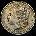 1896 Morgan Silver Dollar Raw About Uncirculated AU Attractive Tone