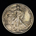 1917 Walking Liberty Half Dollar About Uncirculated AU Toned Silver 50C