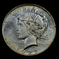 1923 Peace Silver Dollar Raw Uncirculated Rainbow Pastel Toned