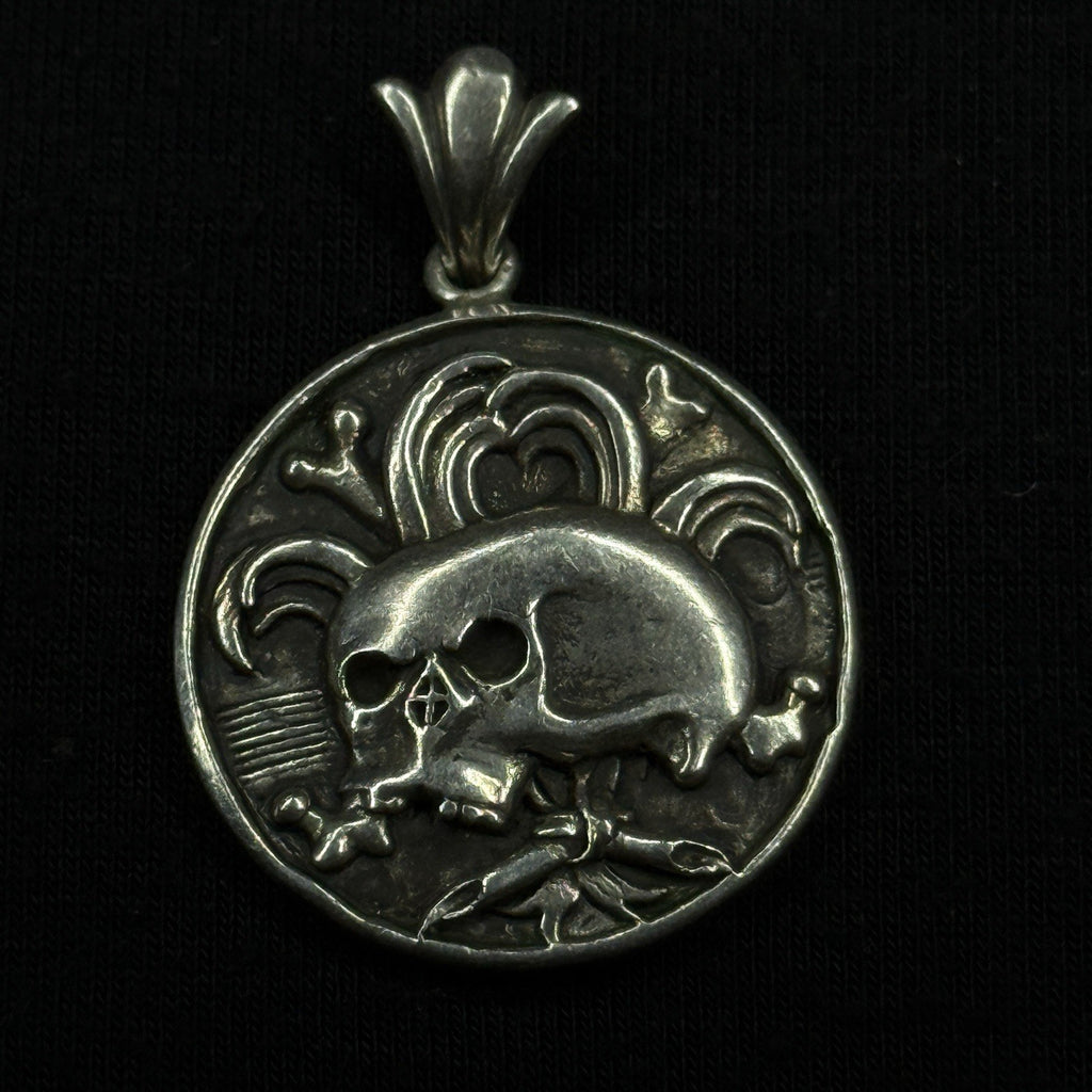 Darren Simonian Sterling Silver Pendant Port Royal Tombstone Skull 925