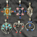 Carolyn Pollack Sterling Silver .925 Mixed Lot Of Large Pendants Lot of 6. 165g