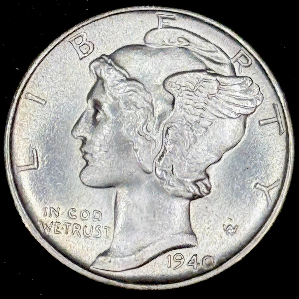 1940-D Mercury Dime Silver Uncirculated Full Split Bands