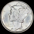 1940-D Mercury Dime Silver Uncirculated Full Split Bands
