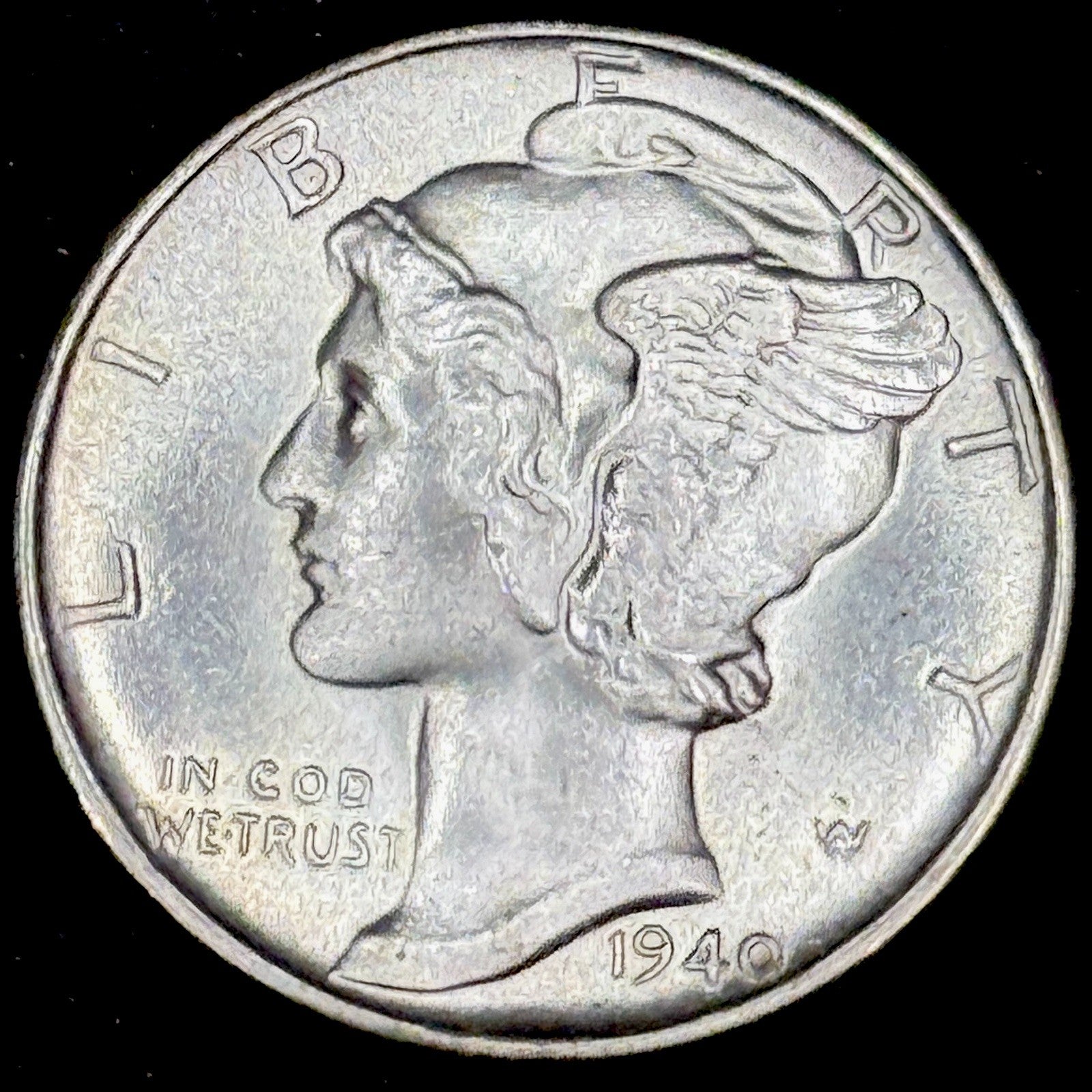 1940-D Mercury Dime Silver Uncirculated Full Split Bands