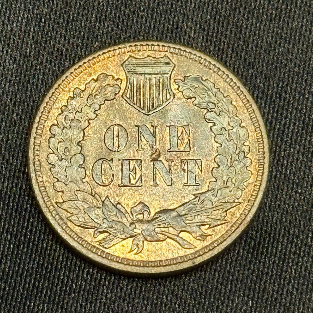 1909 Indian Head Cent Brilliant Uncirculated BU Toned