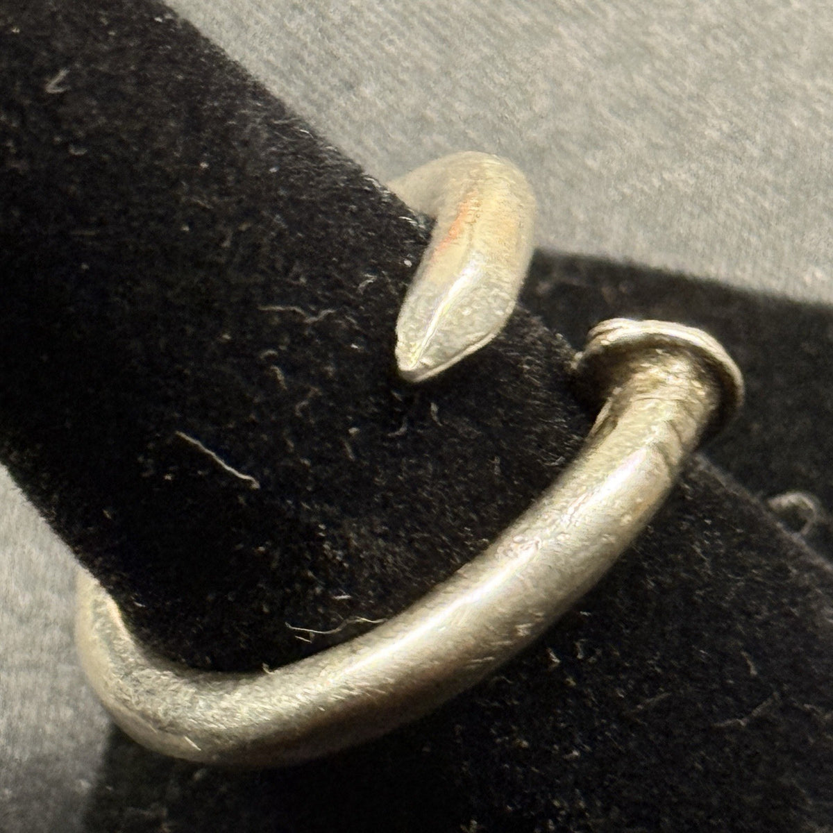 Estate Sterling Silver Ring Open Wrap Nail Size 6.5 925