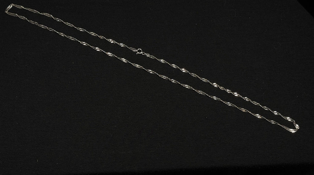 Estate Sterling Silver Twisted Spiral Necklace Chain 925 4.7 Grams 23IN