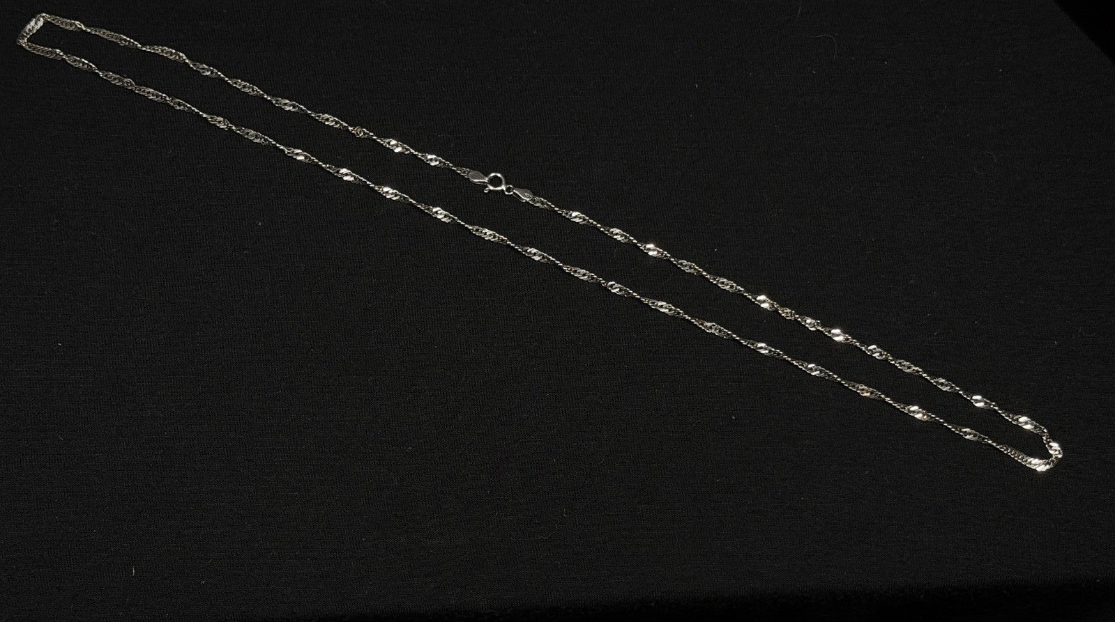 Estate Sterling Silver Twisted Spiral Necklace Chain 925 4.7 Grams 23IN