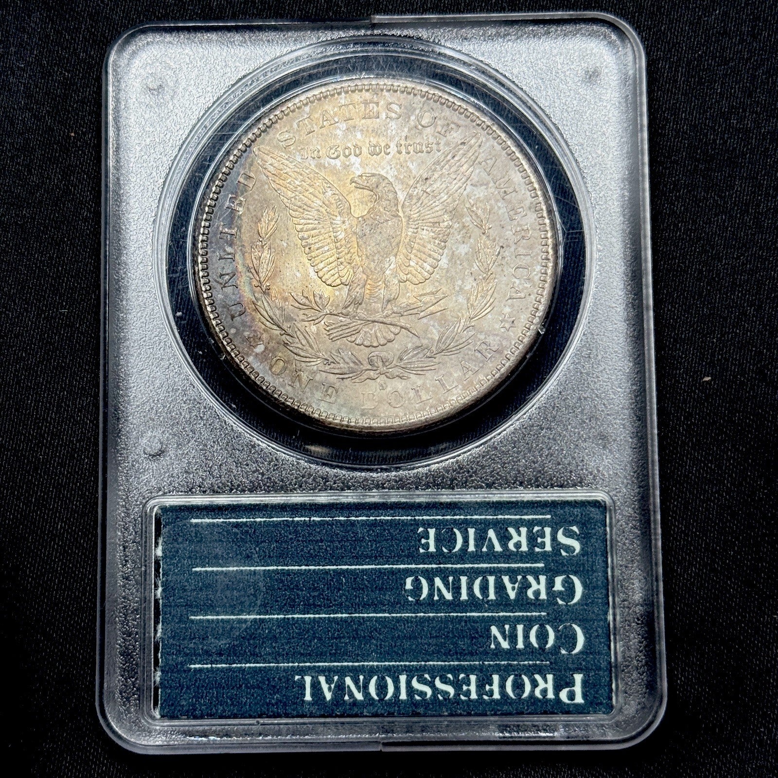 1879-S Morgan Silver Dollar PCGS MS63 Rattler Old Green Holder Reverse Toned
