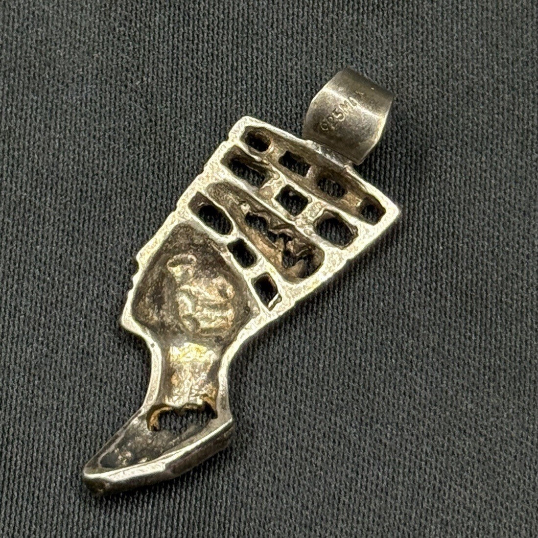 Estate 925 Sterling Silver Nefertiti Egyptian Pendant Mexico