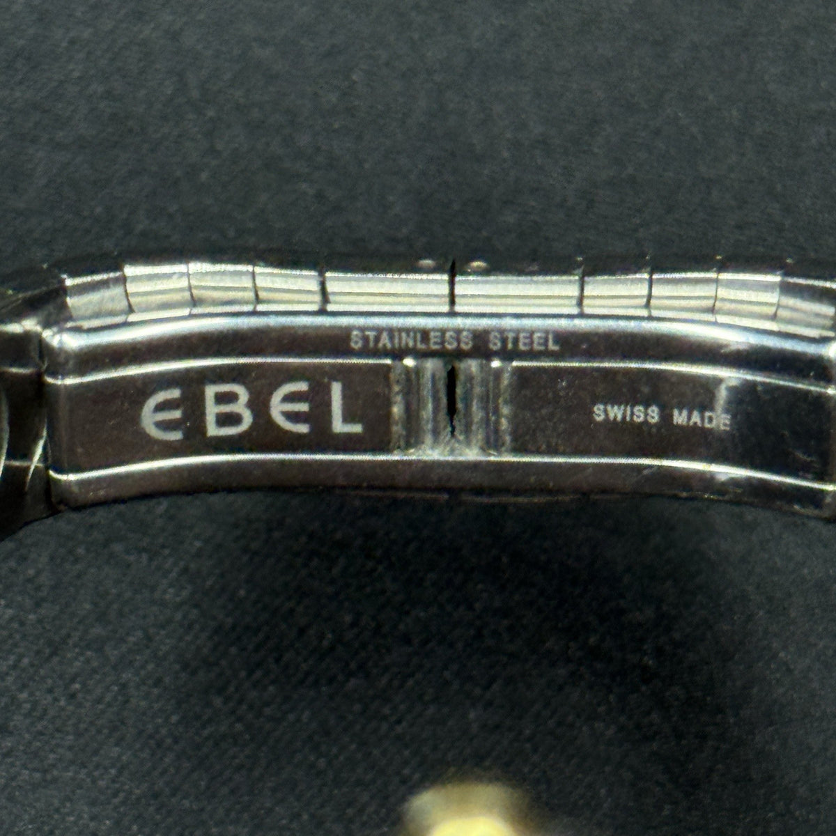 Ebel Classic Wave 1157111 18k SS Two Tone White Dial Gold Bezel Watch Women's