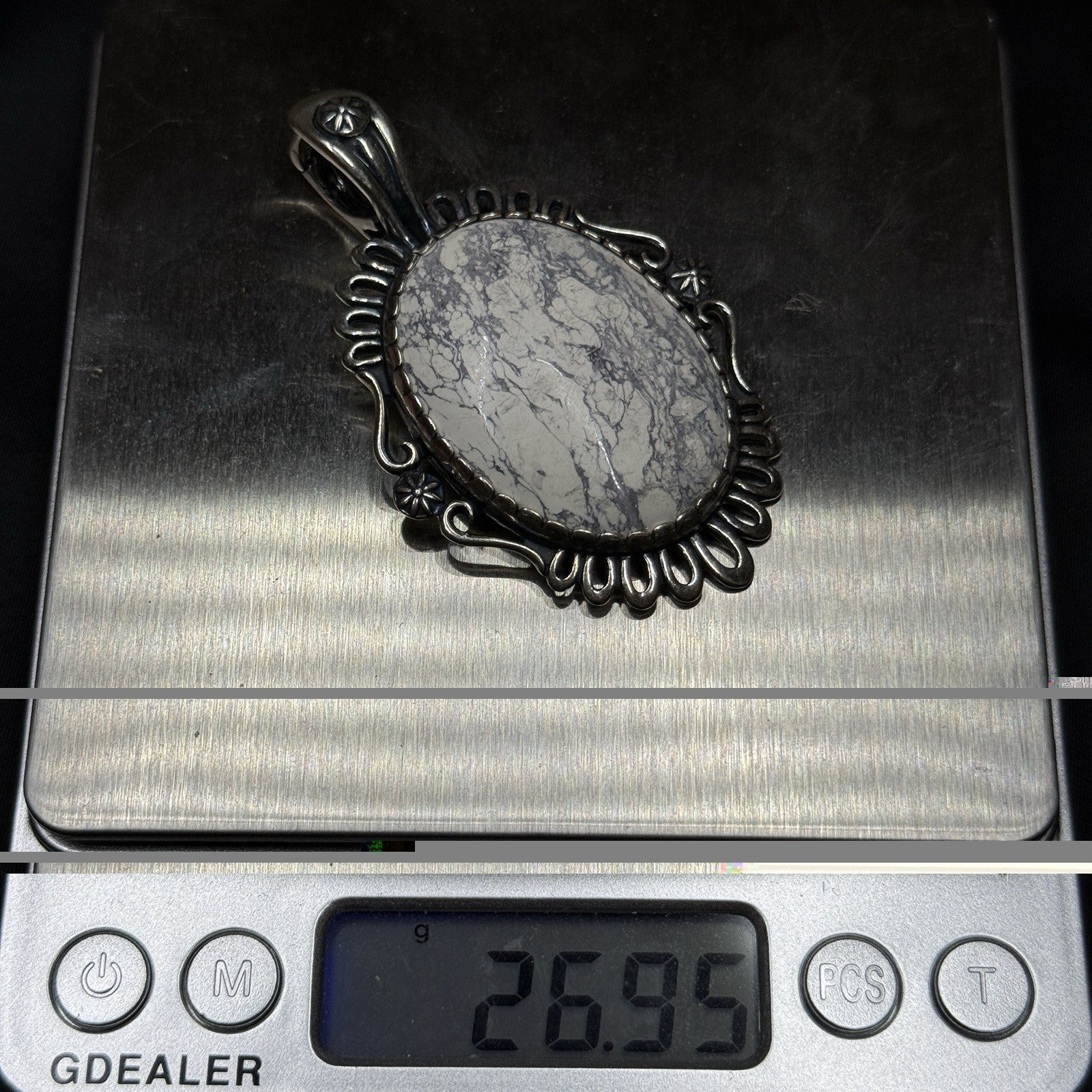 Carolyn Pollack 925 Sterling Wild Horse Jasper Pendant Enhancer