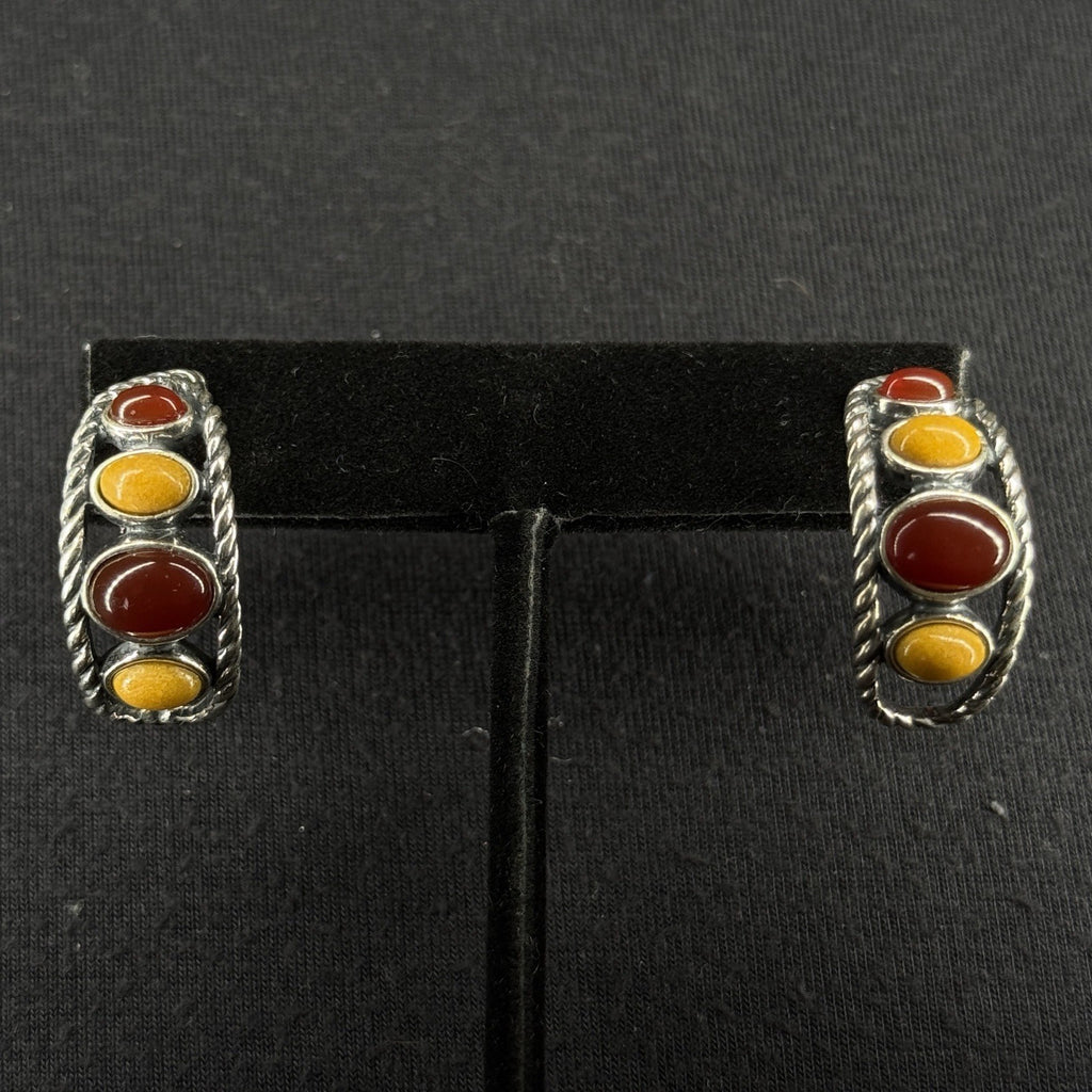 Carolyn Pollack Estate Sterling Silver Earrings Southwest Stud 925