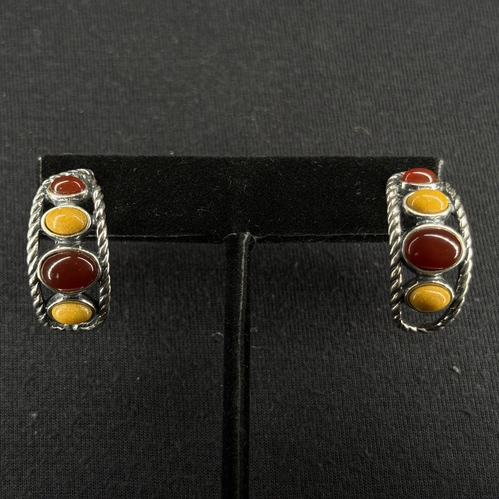 Carolyn Pollack Estate Sterling Silver Earrings Southwest Stud 925