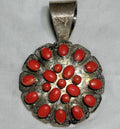 Desert Rose Trading Jay King Sterling Rosette Pendant w Coral Cabochons