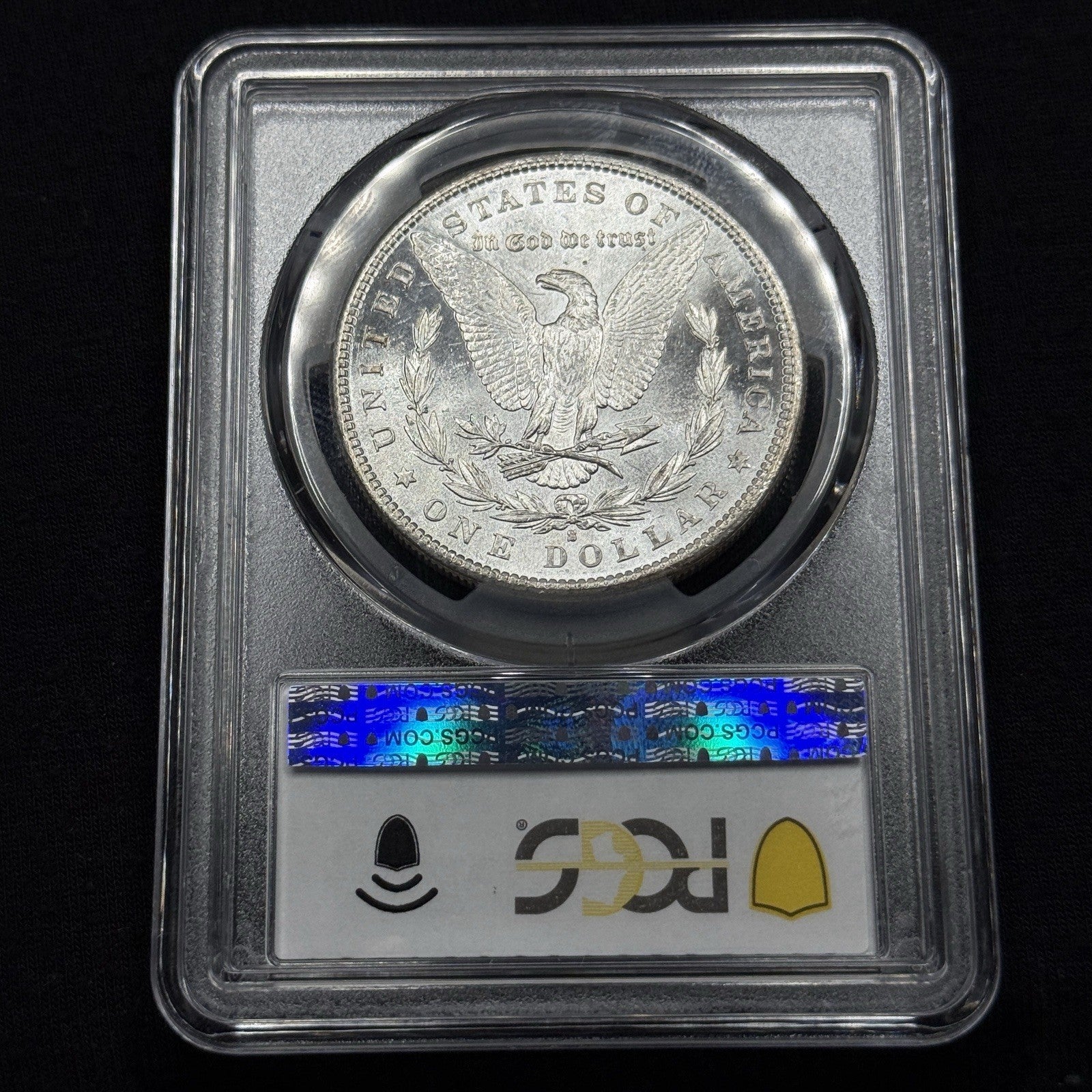 1881-S Morgan Silver Dollar PCGS MS61 DMPL Cameo Obverse Blast White