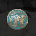 MEXICO STERLING 925 SILVER AND TURQUOISE INLAY ACAPULCO LARGE PIN BROOCH PENDANT
