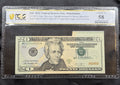 2013 $20 FRN ERROR PCGS AU58 Missing Overprint Cutting Error SOI Note Fr 2097-C