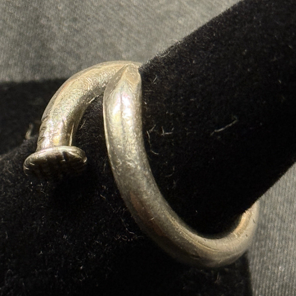 Estate Sterling Silver Ring Open Wrap Nail Size 6.5 925