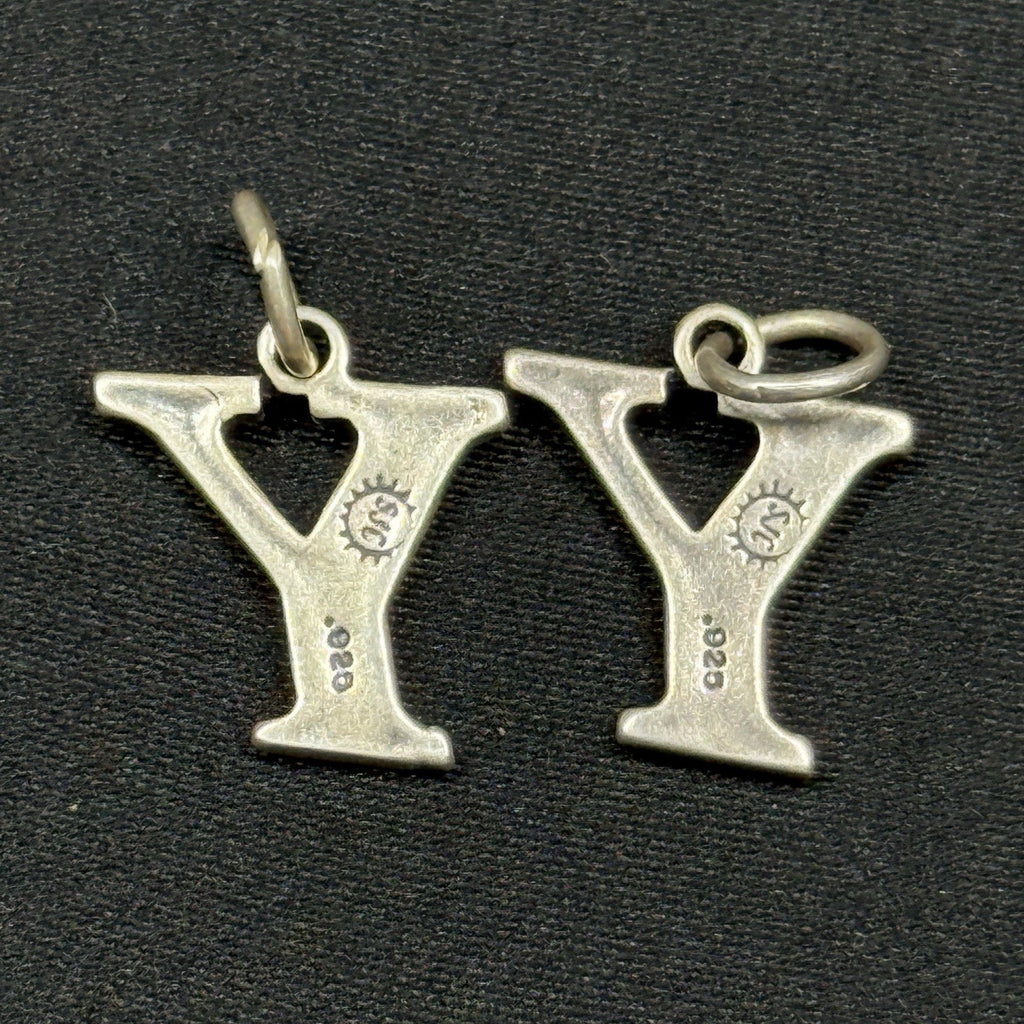 Estate Sterling Silver Sundancer Jewelry Co Letter Y 925 Charm Pendant (1)
