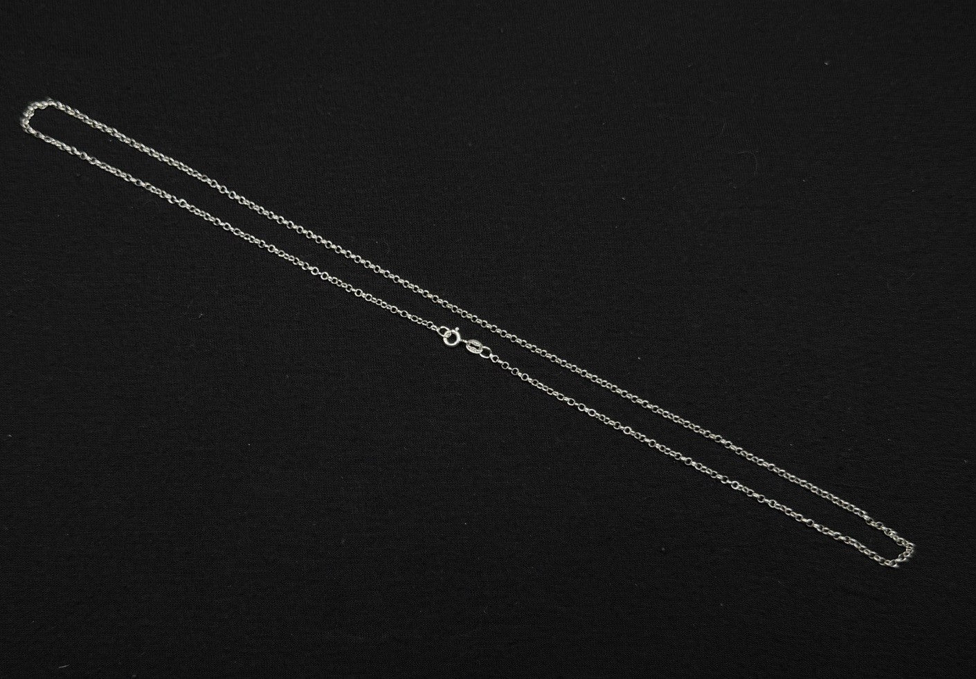 Estate Sterling Silver Round Link Chain Necklace 3.1g 21IN