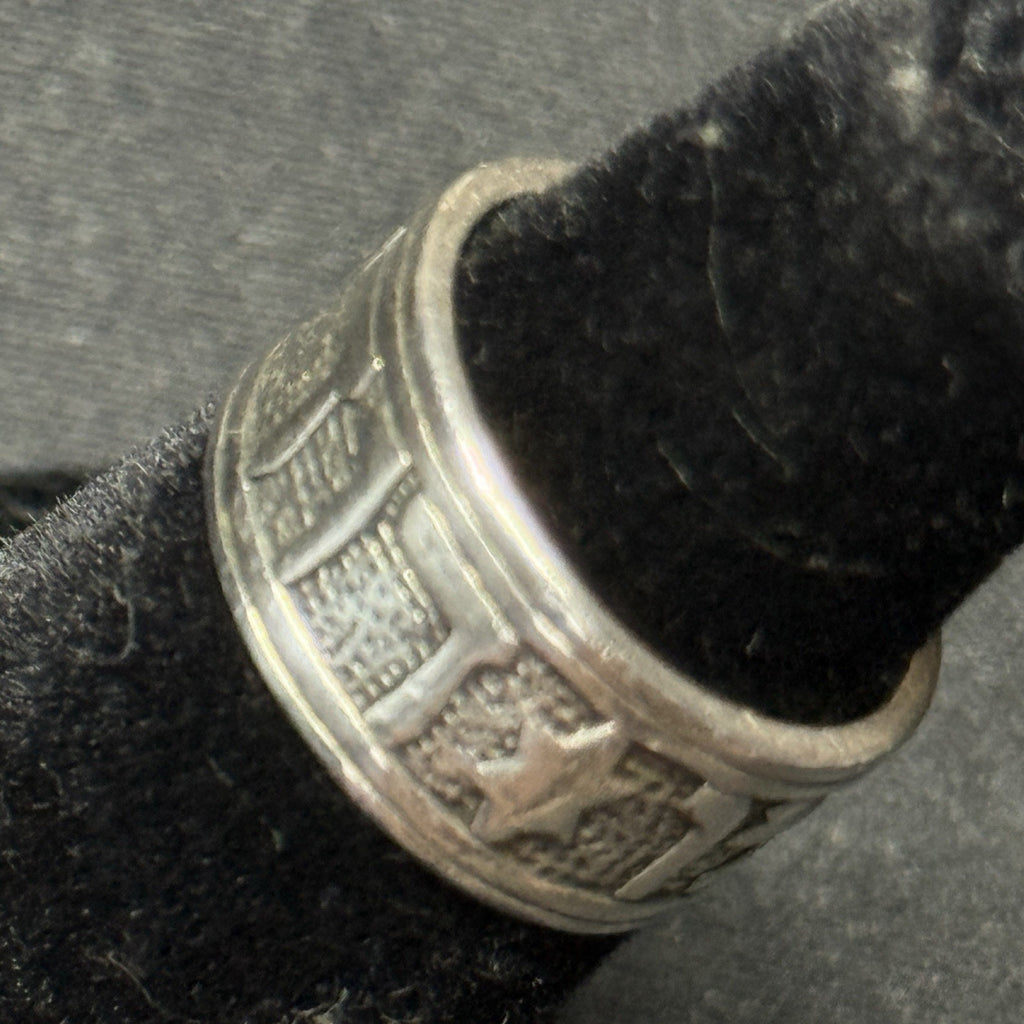 Estate  James Avery Sterling Silver Song Of Solomon Thick Band Ring SZ 3 Small