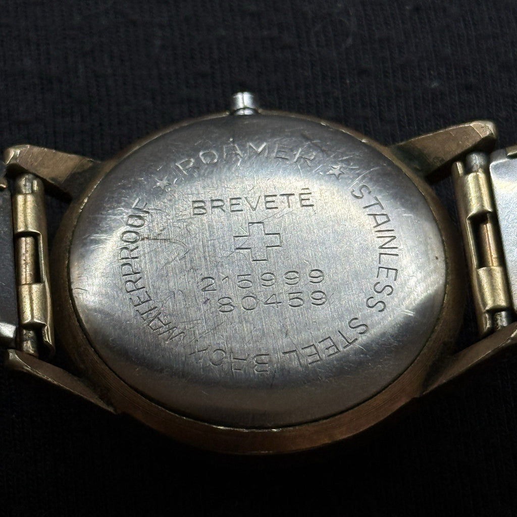 Vintage GF Roamer Brevete Military Watch 17j Gold Filled Wrist Watch For Parts