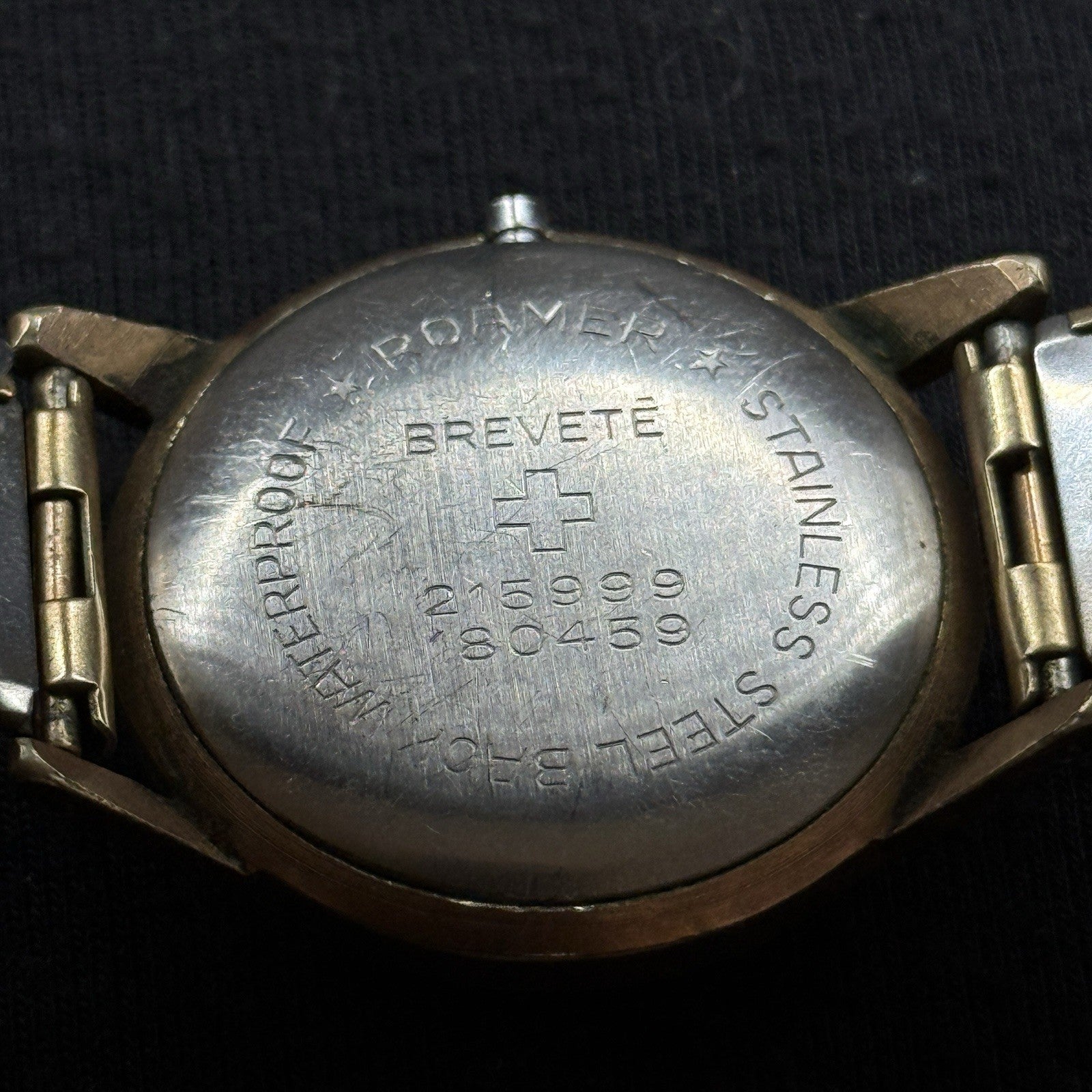 Vintage GF Roamer Brevete Military Watch 17j Gold Filled Wrist Watch For Parts