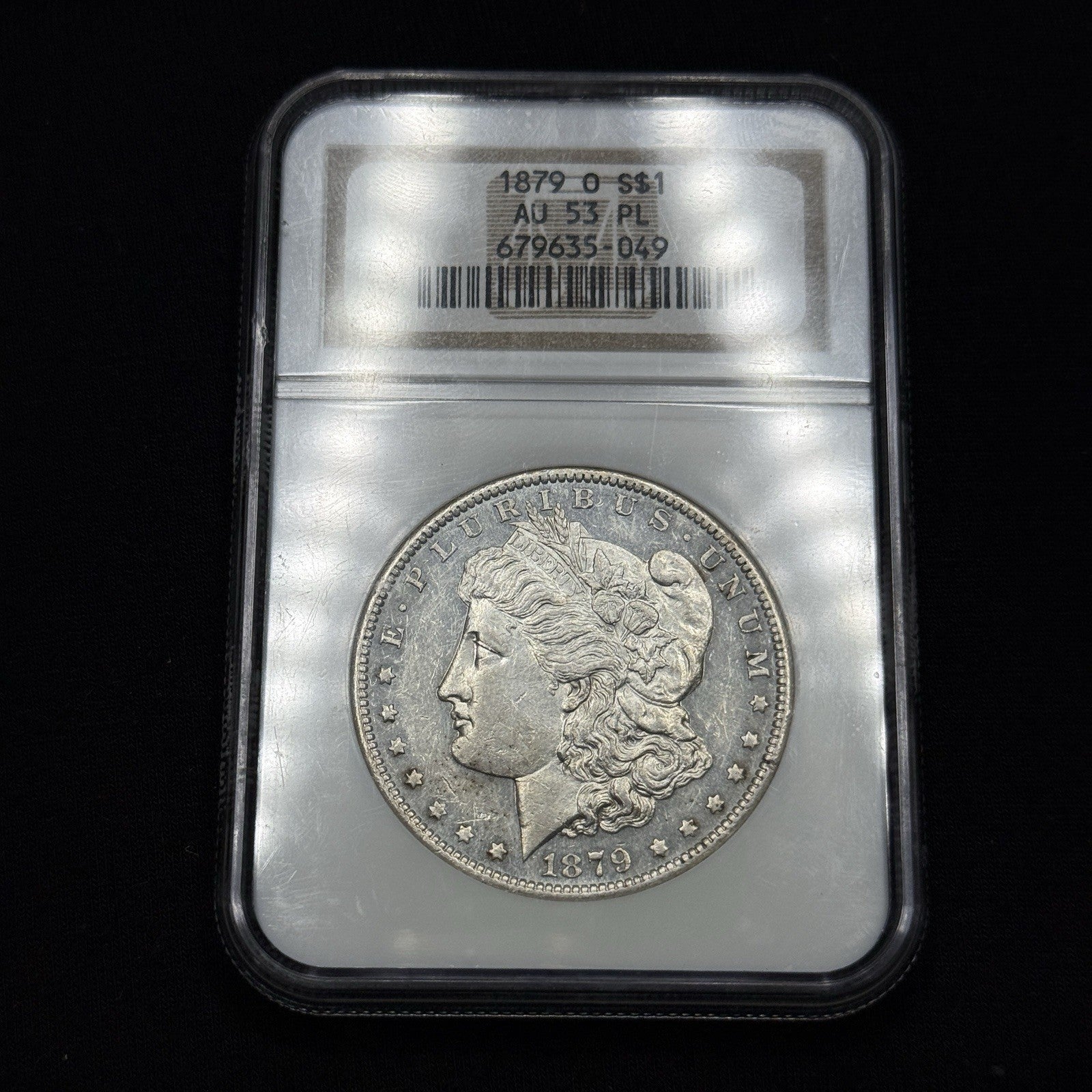 1879-O Morgan Silver Dollar NGC AU53 PL Lower Grade Prooflike