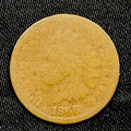 1866 Indian Head Cent AG About Good Better Date Classic US Penny Full Date