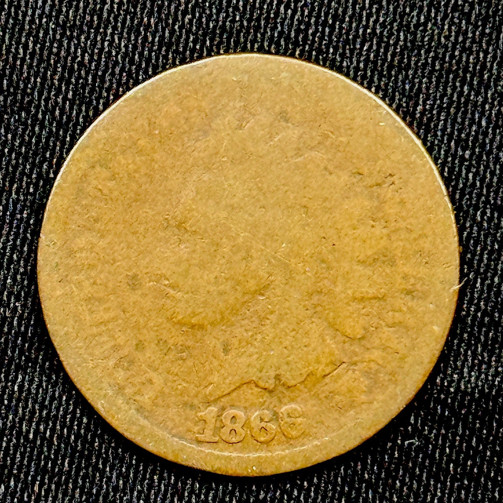 1866 Indian Head Cent AG About Good Better Date Classic US Penny Full Date