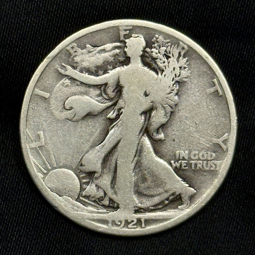1921-D Walking Liberty Half Dollar Good G Key Date Silver 50C