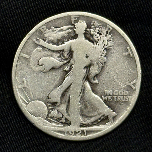 1921-D Walking Liberty Half Dollar Good G Key Date Silver 50C