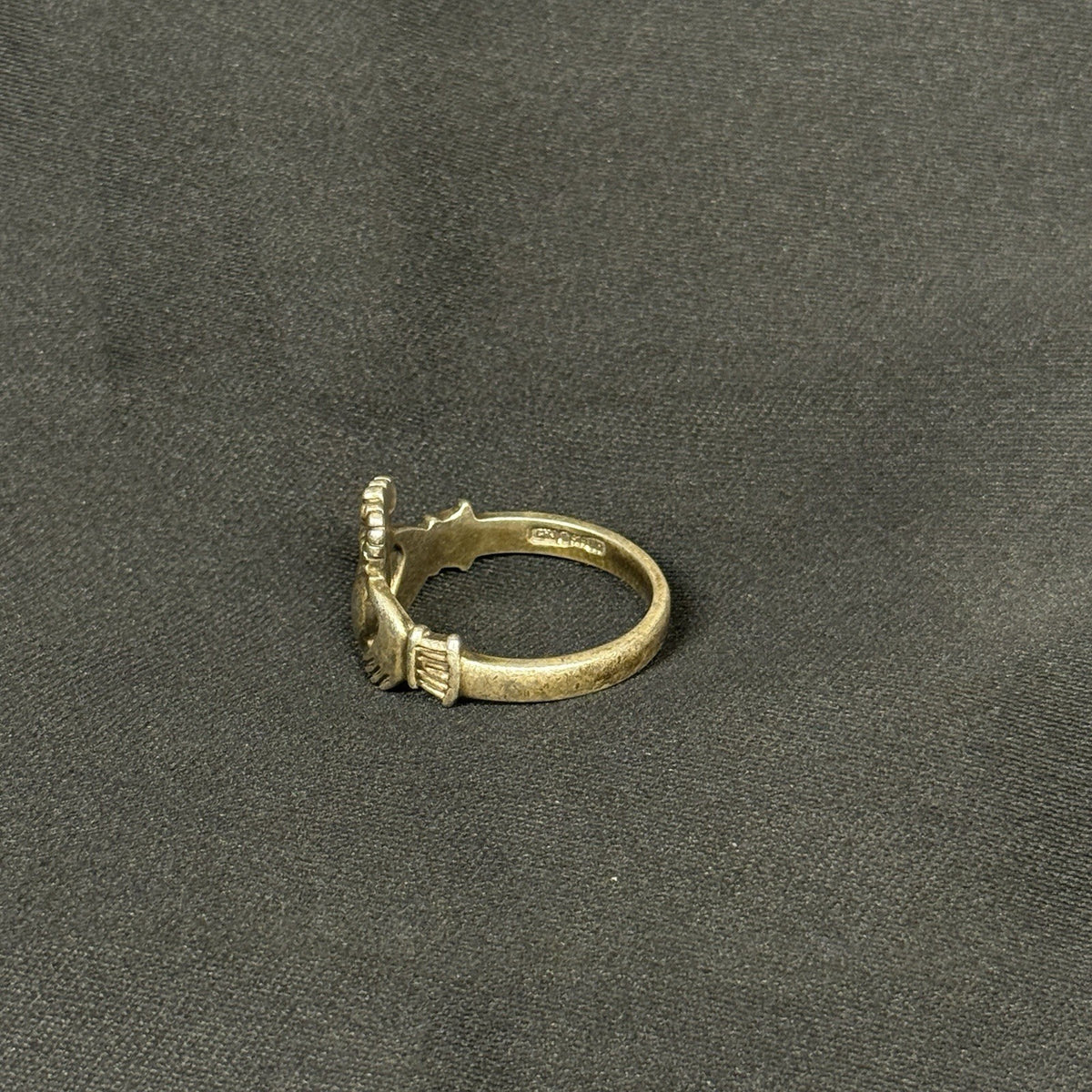 Estate Sterling Silver Ring Claddagh Size 6.75 925 Hallmark