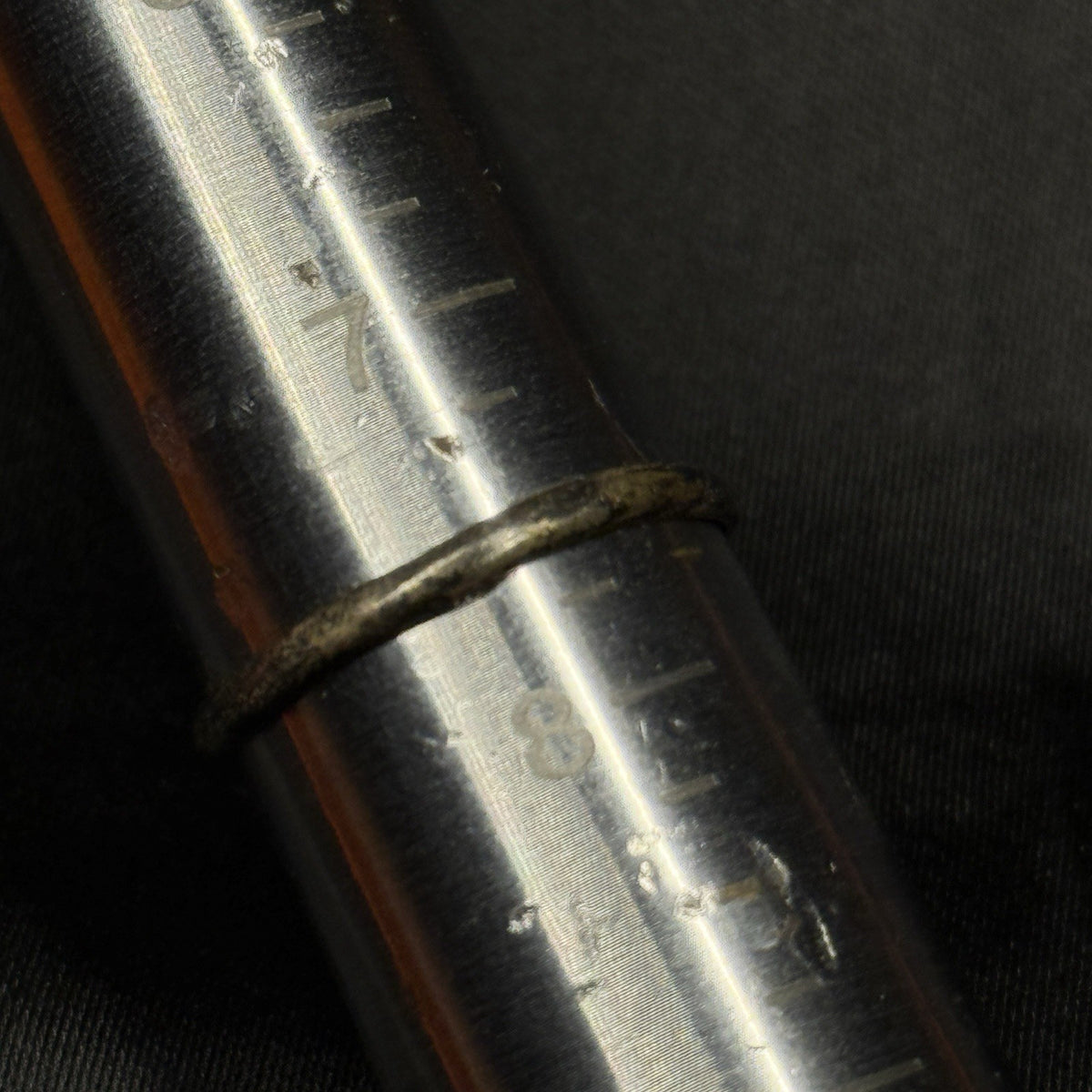 Native American Sterling Silver Ring Navajo Inlay Signed Sadie Calvin Size 7.5