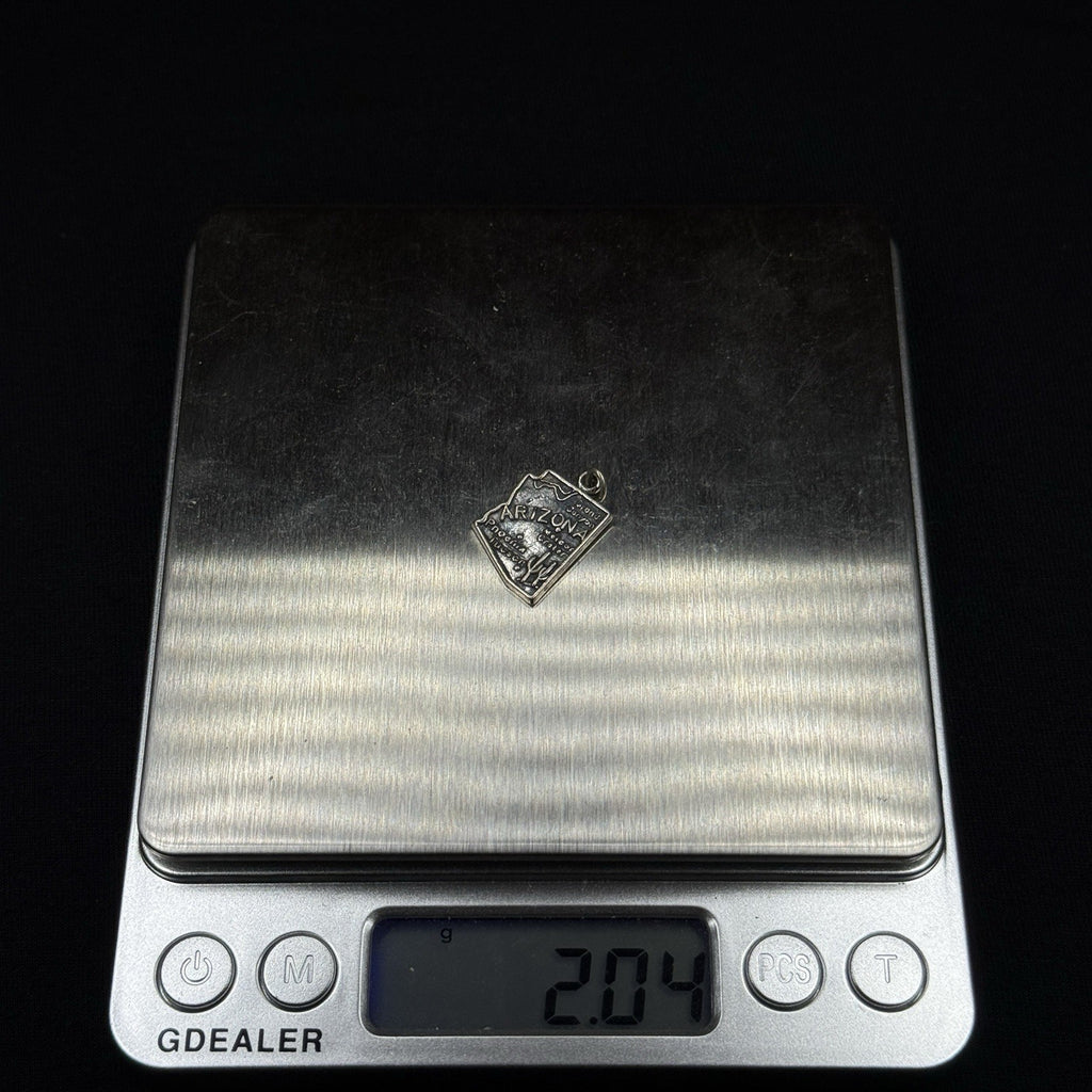Vintage Sterling Silver Arizona Souvenir State Charm Pendant  925
