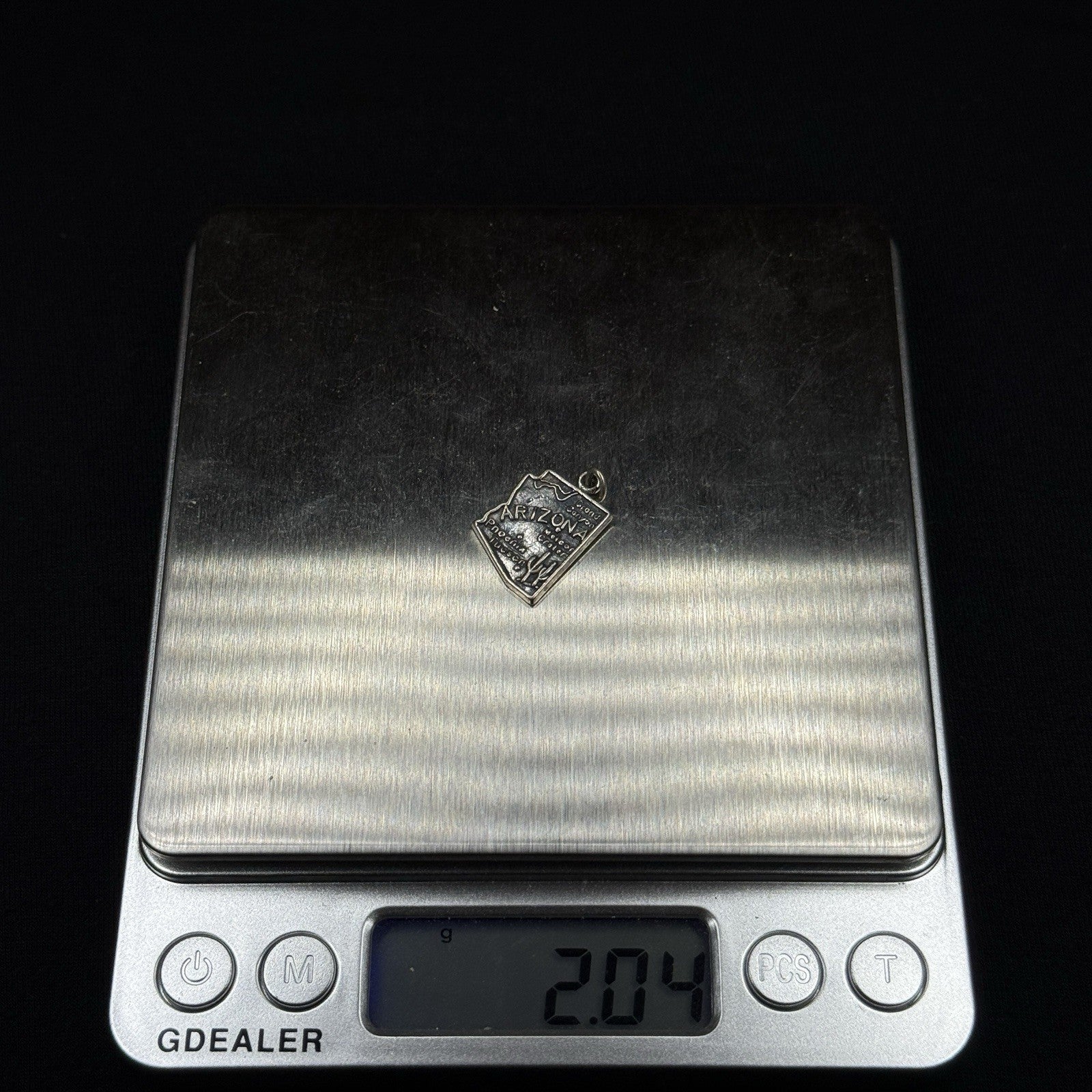 Vintage Sterling Silver Arizona Souvenir State Charm Pendant  925