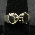 Estate Sterling Silver Ring Black Oynx Marquee Size 7.75 925