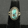 Native Minnie Thomas Turquoise Sterling Silver Ring Size 3 925