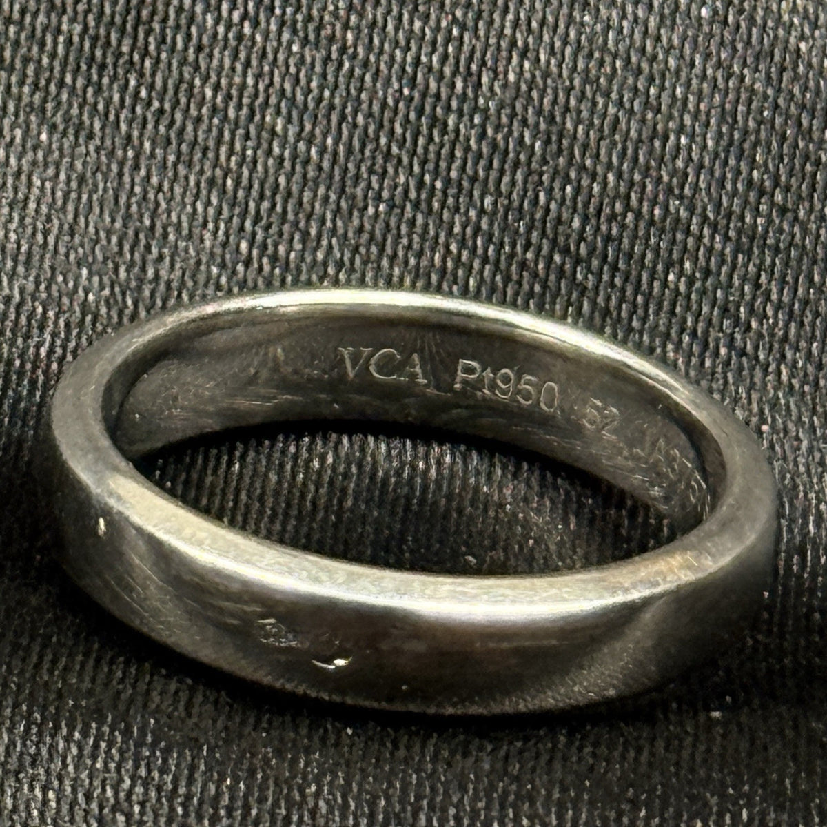 Van Cleef Arpels Band VCA Pt 950 Platinum Ring Size 51 Size 6 Hallmarked
