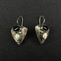 Robert Nilsson Estate Sterling Silver Earrings Black Oynx Pearl Drop 925