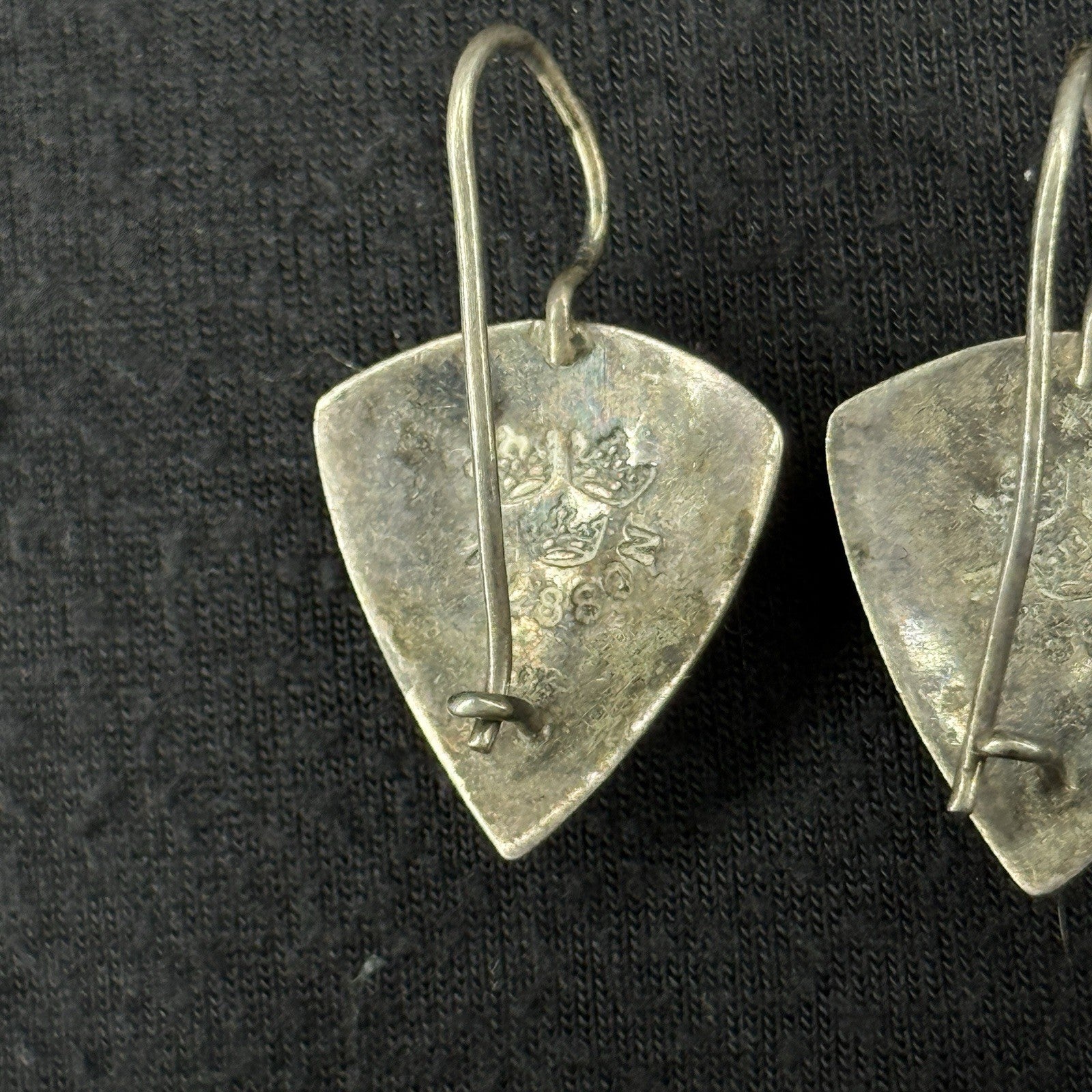 Robert Nilsson Estate Sterling Silver Earrings Black Oynx Pearl Drop 925