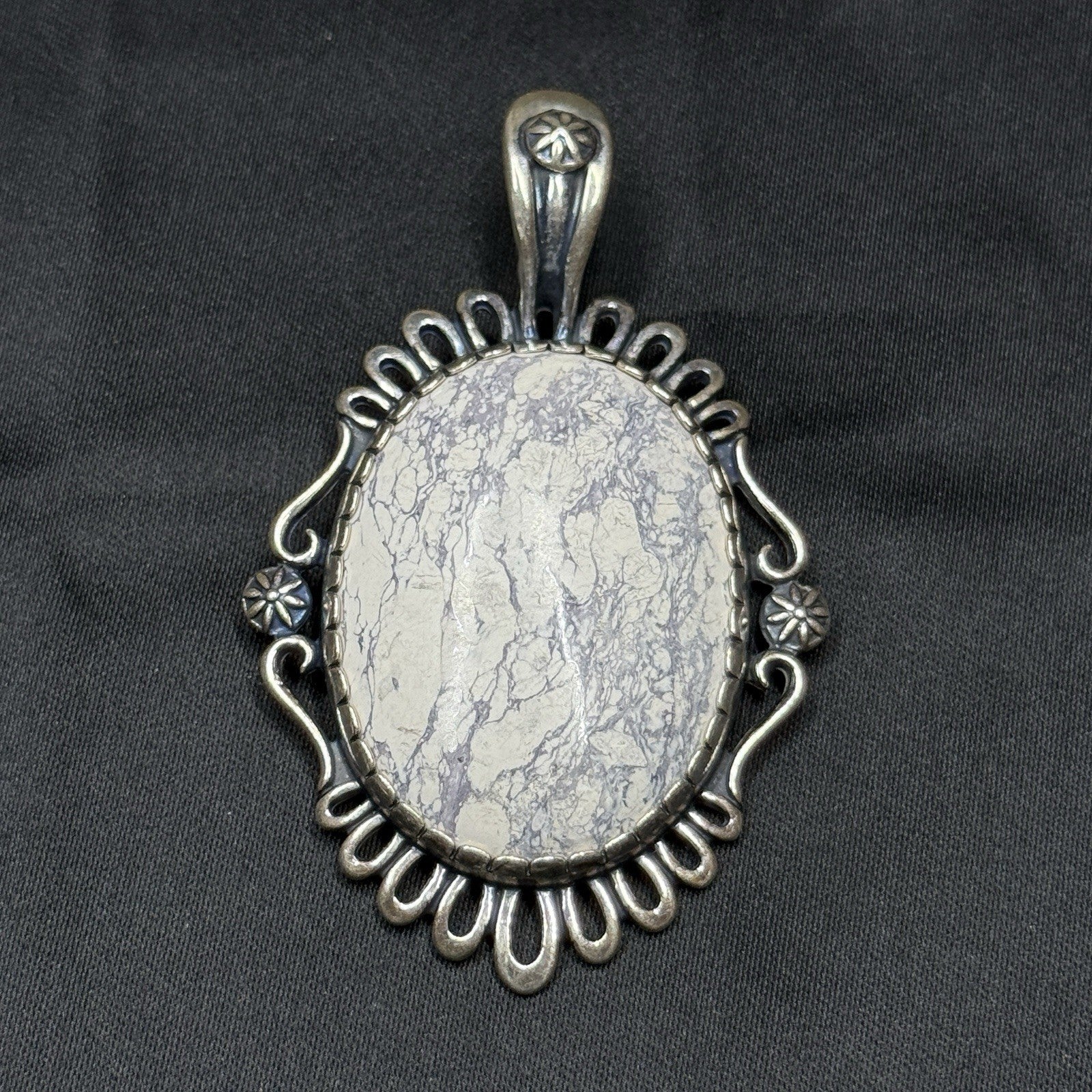 Carolyn Pollack 925 Sterling Wild Horse Jasper Pendant Enhancer