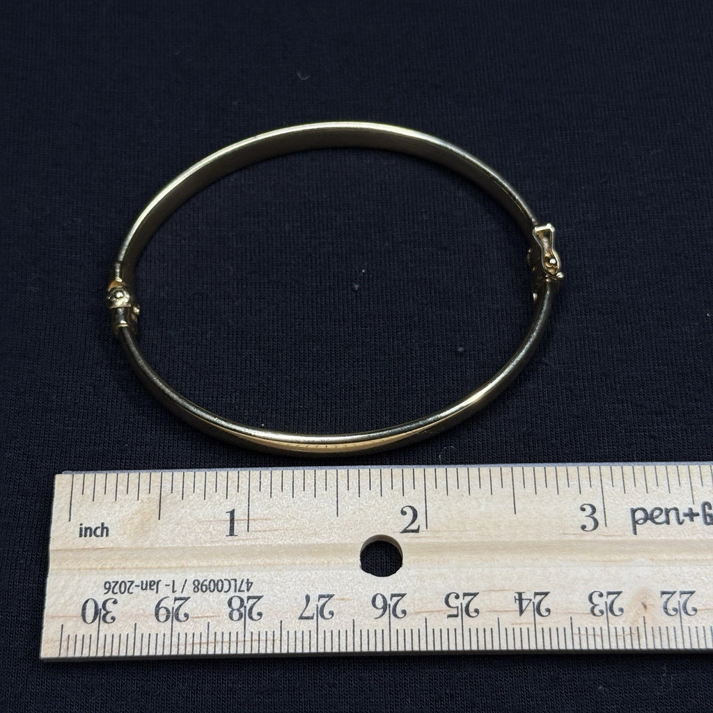 Estate Sterling Silver Hinged Bengal Bracelet 925 JCM Gold