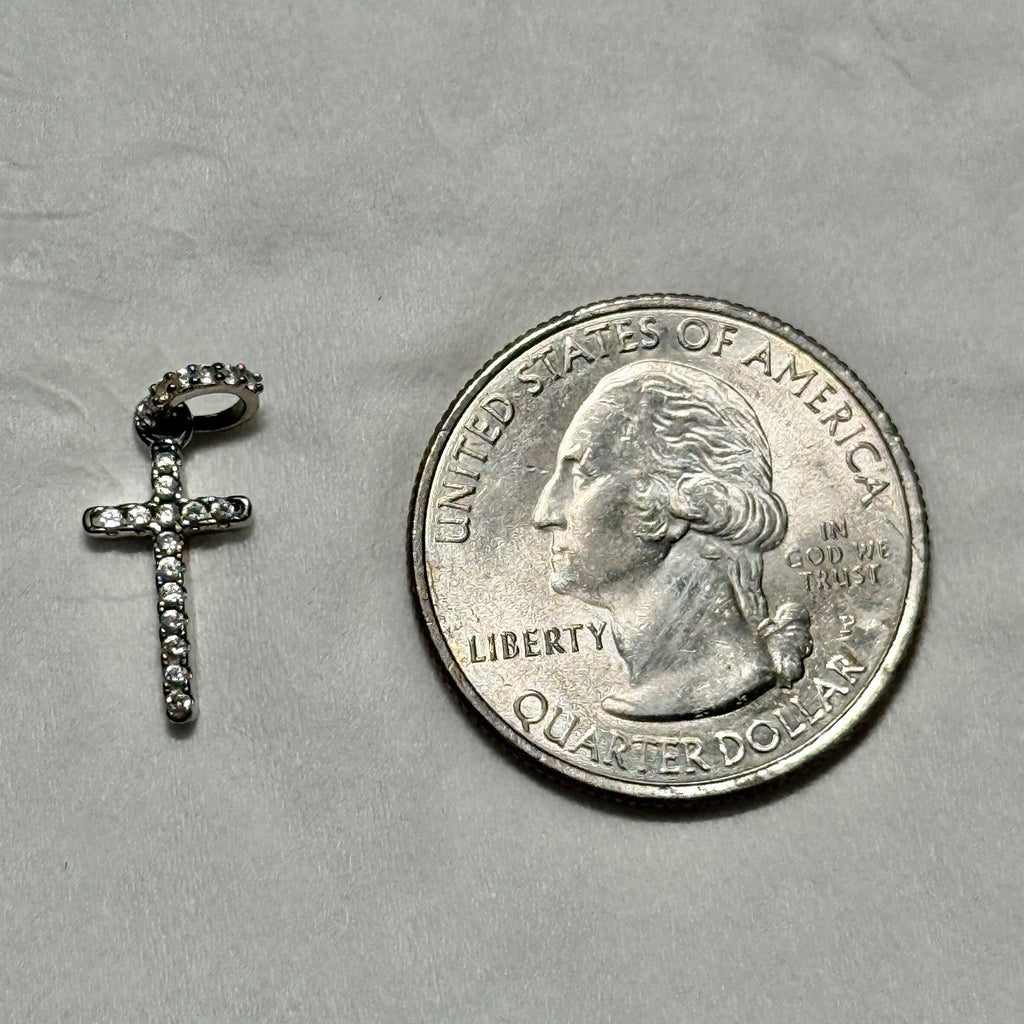 Sterling Silver Small Cross Pendant Signed IBB CN 925