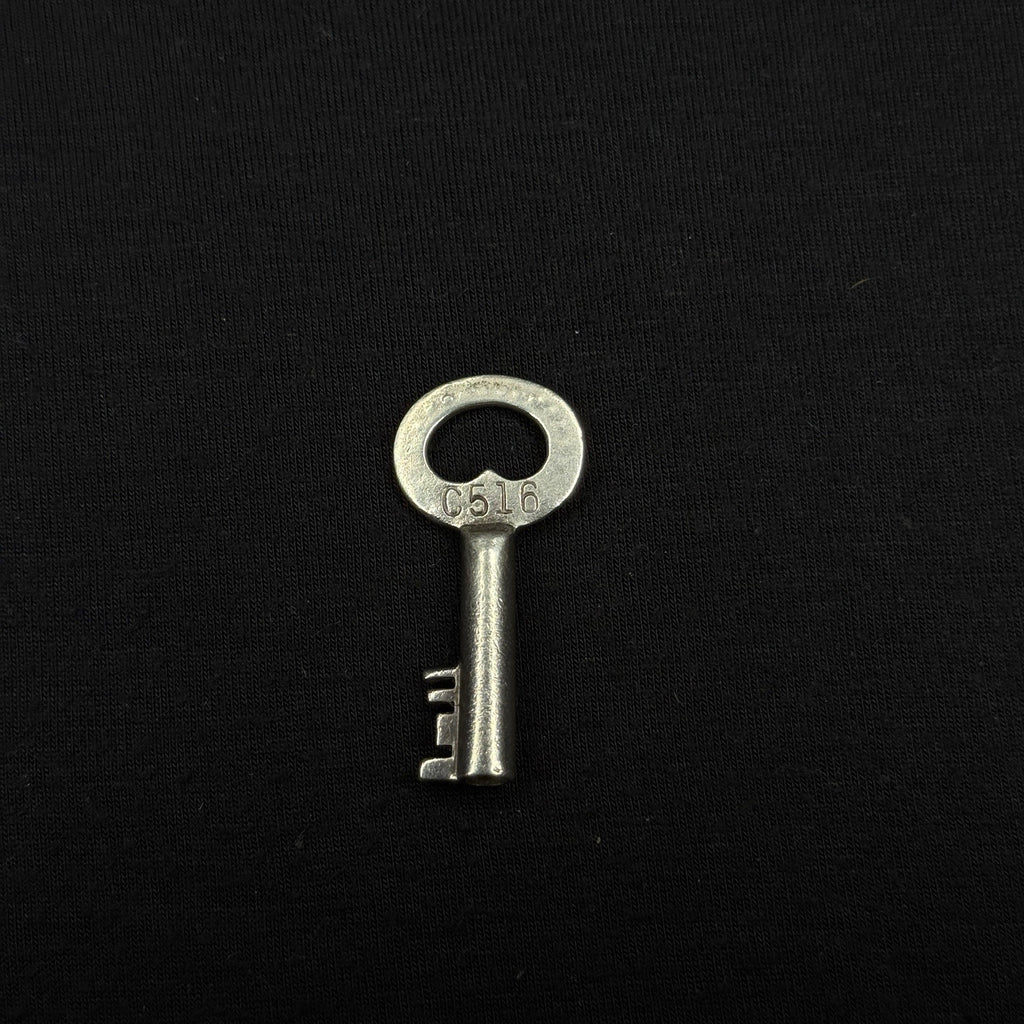 Darren Simonian Sterling Silver Key Cubic Zirconia Vintage Pendant Charm 925