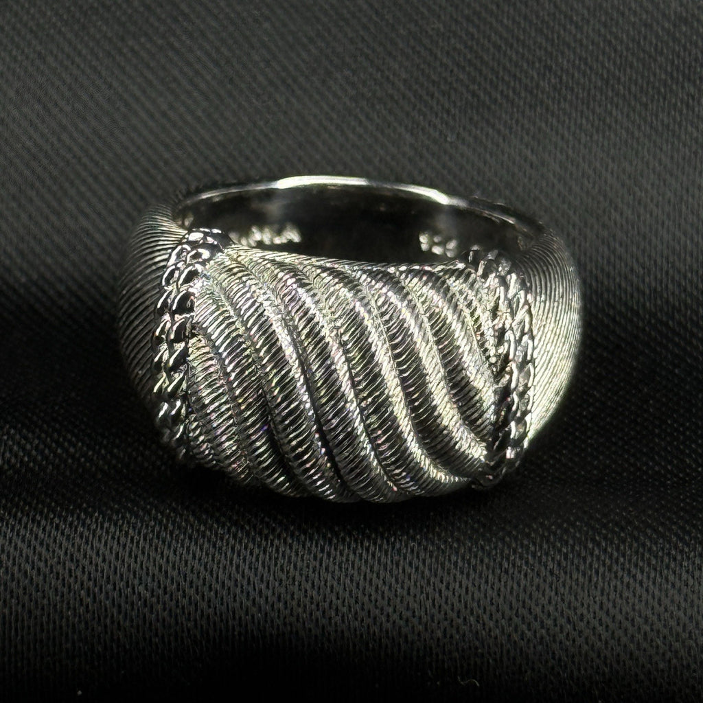 Estate Sterling Silver Ring Textured Rope Judith Ripka Size 7 925