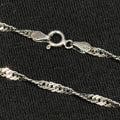 Estate Sterling Silver Twisted Spiral Necklace Chain 925 4.7 Grams 23IN
