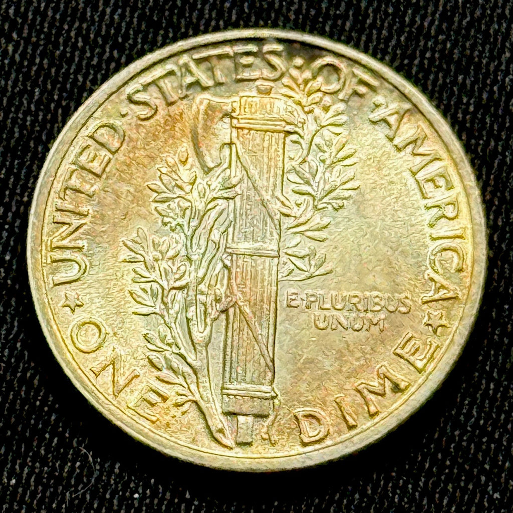 1941 Mercury Dime Silver 10C Gem BU Toned Original Color US Coin